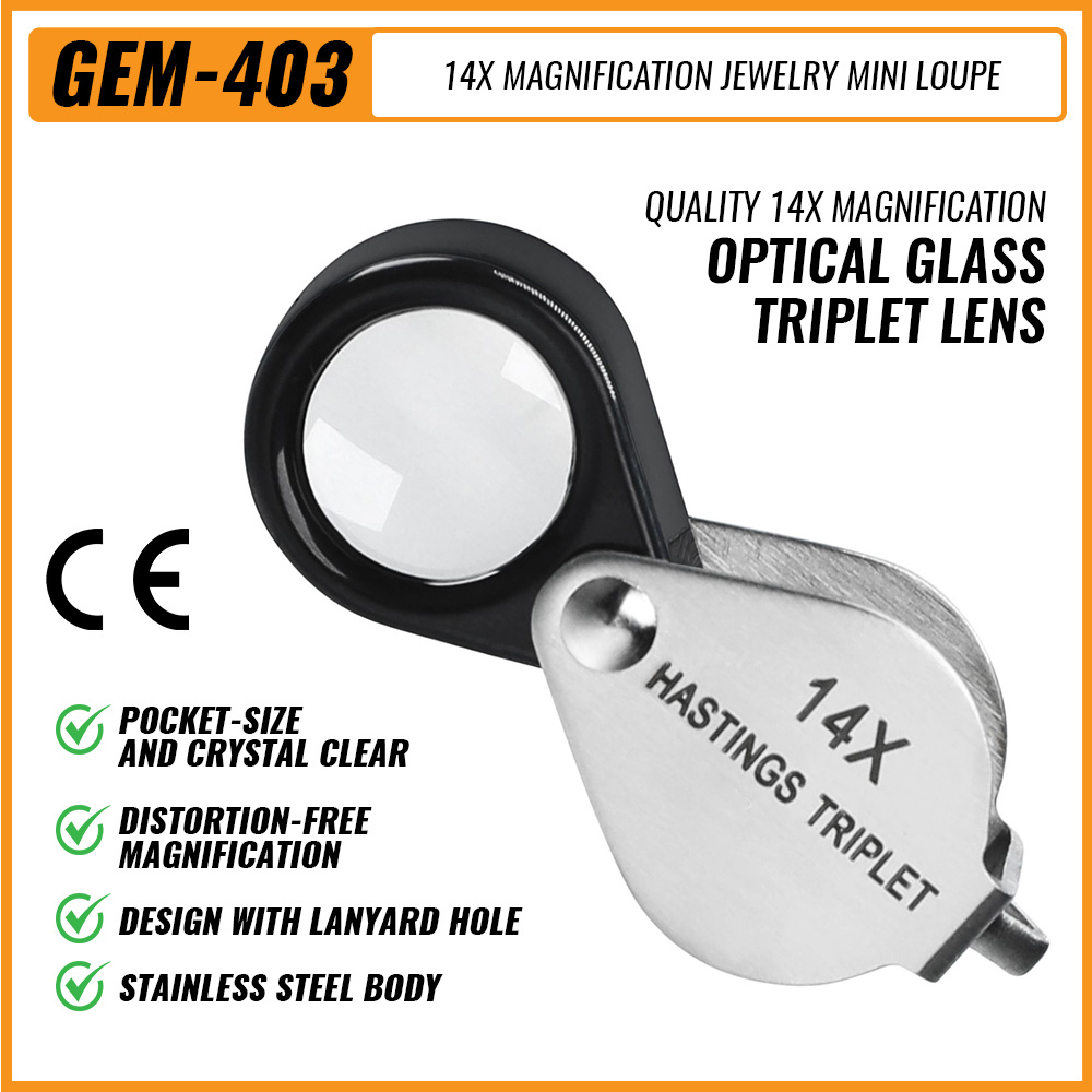 Eye Piece Magnifier - 14X جوهرة حلقة المكبر مجوهرات عدسة