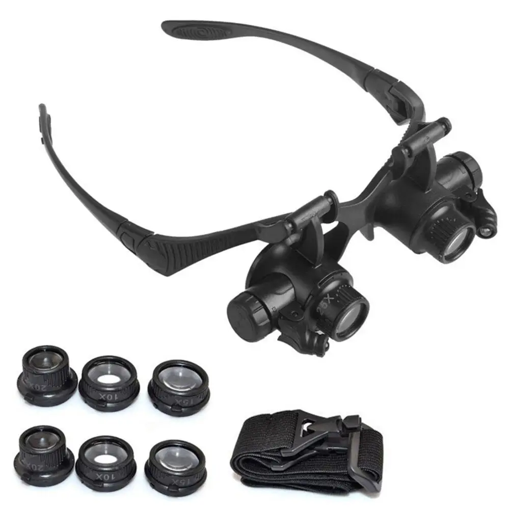 Eye Piece Magnifier - جديد عقال مصباح ليد نظارات المكبر