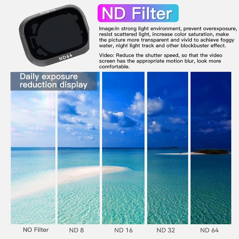 مجموعة فلاتر عدسة كاميرا الطائ - مراجعة Nd Filter Set وسعره
