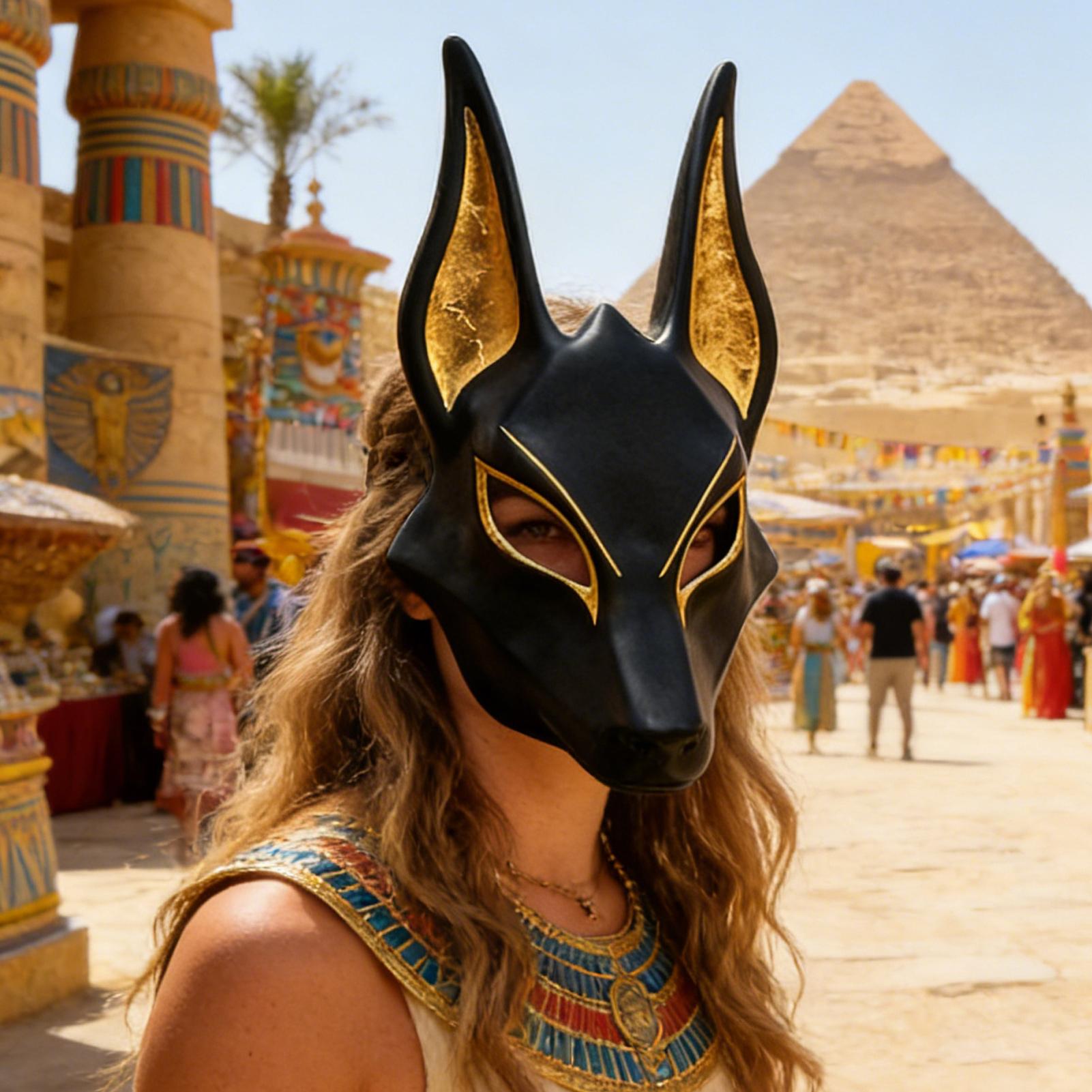 قناع الجاكال المصري للتنكر، مط - مراجعة Photography Outfit وسعره