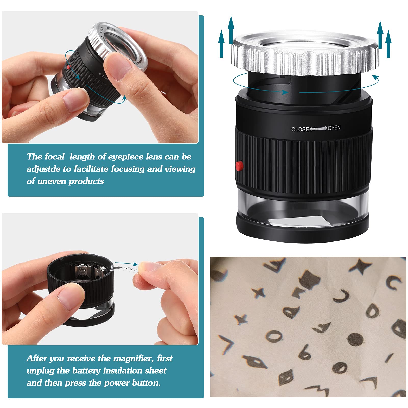 30X الجيب المكبر مع مقياس LED  - مراجعة Eye Piece Magnifier وسعره